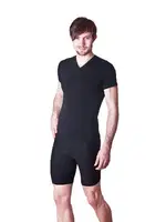 Dono Lycra V Yaka Yarım Kol 1245 Siyah