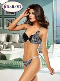 DOREMI DoReMi Violet Push-Up Dolgulu Dantel Detaylı Sütyen Takım