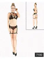 Elawin Balenli Erotik Lateks Takım 7100 Siyah