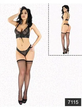 Elawin Elawin Sakal Dantel Lateks Sütyen Takım 7115