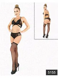 Elawin Elawin Simli Güpürden Fantazi Sütyen Takımı 5155