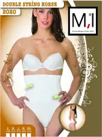 Emay Çift Kat String Korse 2020 Beyaz görsel 8