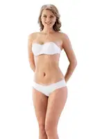 Emay Lazer Kesim Slip Külot Korse 2818 Beyaz görsel 5