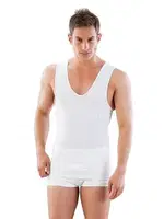 Emay V Yaka Erkek Atlet Korse E1003 Beyaz