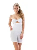 Emay Yüksek Bel Desenli Boxer Korse 2077 Beyaz görsel 4