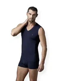 Dagi Erkek Compact Likralı Kolsuz V Yaka T-Shirt Dagi D5060