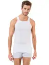 Erkek İnce Askılı Ribana Atlet Beyaz Öztaş A1028