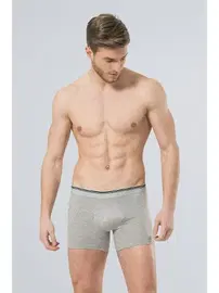 Türen Erkek Likralı Boxer (2'li Paket) Türen 126/GRİ