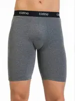 Erkek Likralı Uzun Boxer 1737-A Öztaş Antrasit Melanj detay görünüm