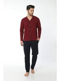 Öztaş Erkek önü Düğmeli Uzun Kollu Pijama Takım 12032-A Öztaş