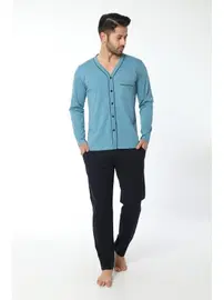 Öztaş Erkek önü Düğmeli Uzun Kollu Pijama Takım 12035-A Öztaş