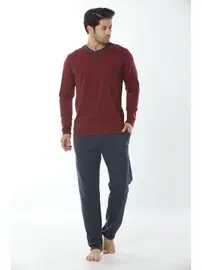 Öztaş Erkek Patlı Uzun Kollu Pijama Takım 12001-A Öztaş