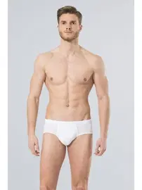 Türen Erkek Ribana Kom Slip (2'li Paket) Türen 155/BEYAZ
