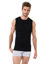 Öztaş Erkek Ribana Renkli Kolsuz Sıfır Yaka Öztaş A1044