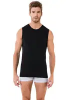 Erkek Siyah Kolsuz O Yaka Öztaş A1041 Siyah