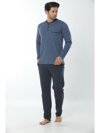 Erkek Uzun Kollu Pijama Takım 12002-A Öztaş