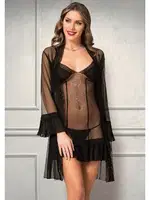 For Dreams Joi 4971 Tül Gecelik Takımı Siyah görsel 6