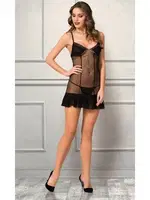 For Dreams Joi 4971 Tül Gecelik Takımı Siyah görsel 11