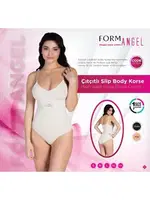 Form Angel 5004 Çıtçıtlı Slip Body Korse Ten