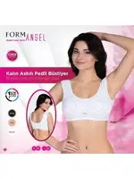 Form Angel 5319 Kalın Askılı Pedli Bustiyer Beyaz detay görünüm