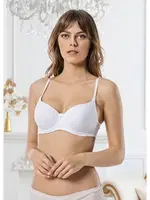 Godewo Dahlia Dolgulu Kulaklı Kaplı Sütyen TS2002 Beyaz