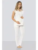 Hamile/Lohusa Pijama Takımı Türen 3294/KREM Krem