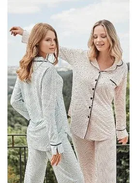 Bone Club Justine Önden Düğmeli Pijama Takımı Bone Club 5125
