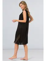 Kadın Battal Gecelik Türen 3124/SİYAH Siyah detay görünüm