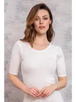 Kadın O-yaka Kısa Kollu Üst Termal Sıcak Tutan Içlik Goldenbay 8545