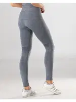 Kadın Sporcu Tayt Fitness Ve Günlük Kullanım Iç Göstermez Örme Seamless Dikişsiz Miss Fit 34545 Gri detay görünüm