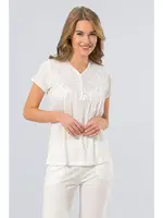 Kısa Kollu Pijama Türen 3236/KREM detay görünüm