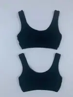 Kiz çocuk Süngerli Büstiyer (2 li Paket) 40002-E Öztaş Siyah detay görünüm