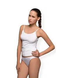 Kom Kom Bayan Atlet - Basic Top İp Askılı Pamuklu Atlet