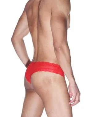 La Blinque La Blinque Erkek  Kırmızı Transparan Tanga Külot 15511 - Alternatif Görünüm