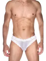 La Blinque Erkek Beyaz Transparan Tanga Külot 15514 Beyaz