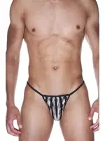 La Blinque Erkek Çizgili G-String Çamaşır 15525 Siyah