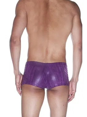 La Blinque La Blinque Erkek Deri Görünümlü Mor Boxer 15540 - Alternatif Görünüm