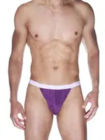 La Blinque Erkek Deri Görünümlü Tanga Çamaşır 15548 Mor