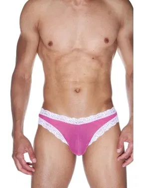 La Blinque La Blinque Erkek Mor Transparan Tanga Külot 15512