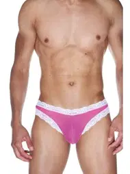 La Blinque La Blinque Erkek Mor Transparan Tanga Külot 15512