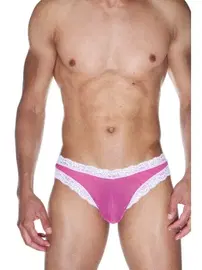 La Blinque La Blinque Erkek Mor Transparan Tanga Külot 15512