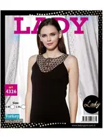 Lady Yakası Dantel İşlemeli Bayan Tshirt 4326 Görsel detay görünüm