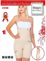 Lazer Kesim Göğsü Açık Boxer Boy Korse Emay 2758 Ten görsel 7