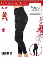Lazer Kesim Tayt Korse Emay 2710 Siyah farklı açı