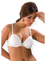 Le Jardin Bellini Destekli Dantelli Sütyen 7003 Beyaz farklı açı