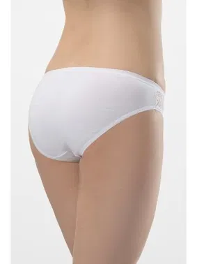 Türen Likralı Dantelli Bikini (2'li Paket) Türen 261/BEYAZ - Alternatif Görünüm