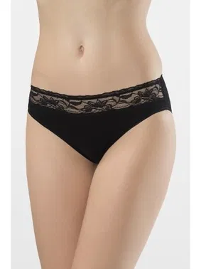 Türen Likralı Dantelli Bikini (2'li Paket) Türen 262/SİYAH