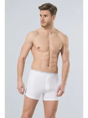 Türen Likralı Düğmeli Boxer (2'li Paket) Türen 135/BEYAZ - Alternatif Görünüm