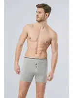 Likralı Düğmeli Boxer (2'li Paket) Türen 135/GRİ Gri detay görünüm