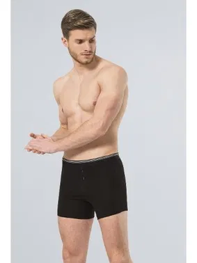 Türen Likralı Düğmeli Boxer (2'li Paket) Türen 135/SİYAH - Alternatif Görünüm
